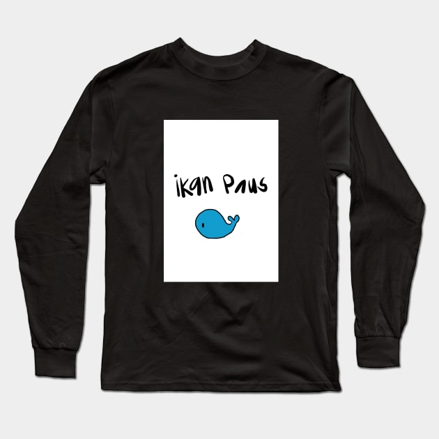 Ikan Paus (Whale) Long Sleeve T-Shirt by BuatStai